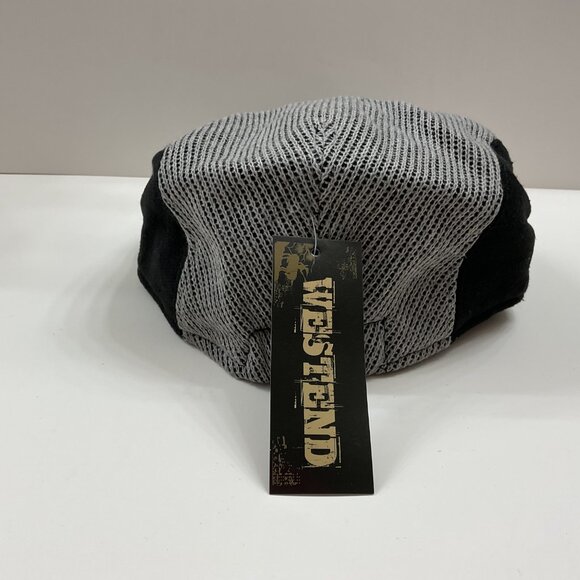 Flat Cap / Warm Hat - Black & Gray - Gender Neutral - Adult S/M - NWT - Picture 9 of 10